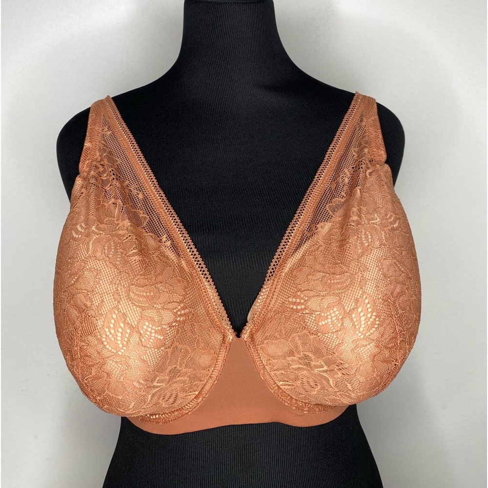 🆕 Thirdlove Graphic Lace Plunge Bra Size 44E Earthtone Nude